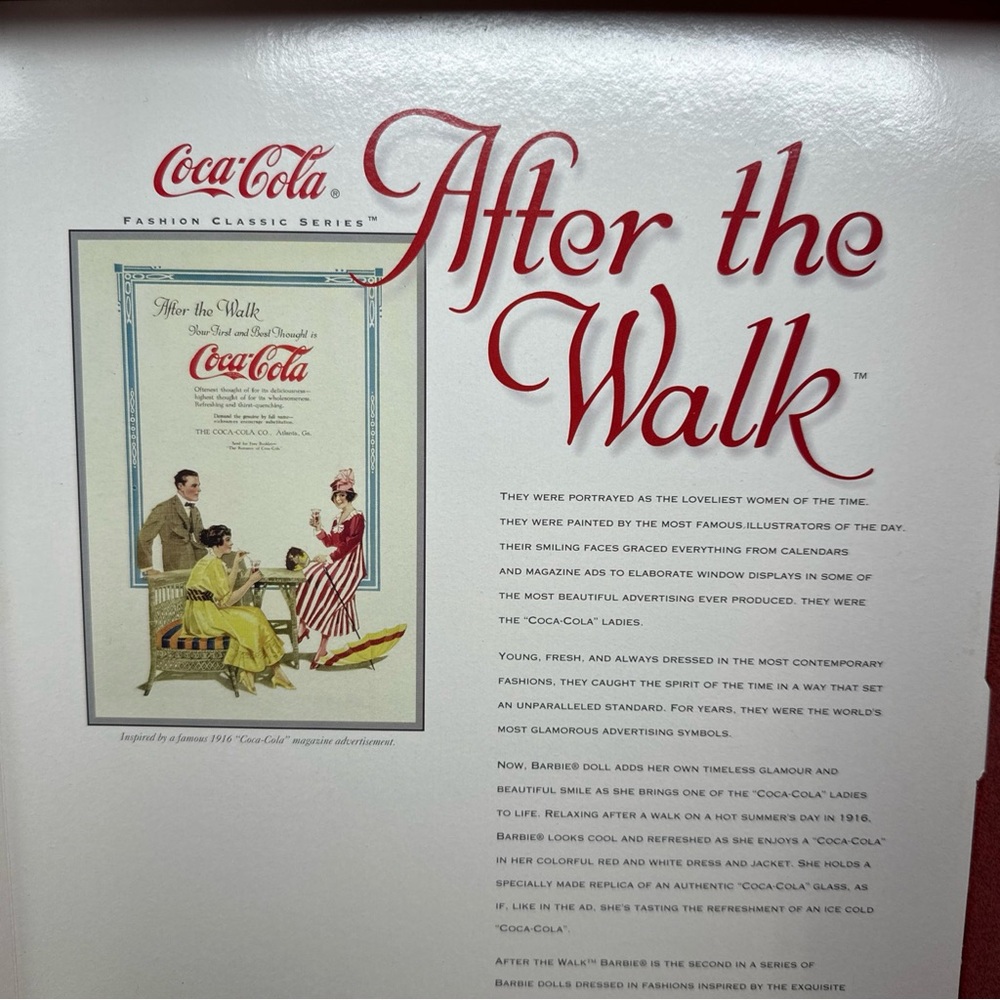 Coca-Cola Barbie Doll After The Walk 1997 Mattel Original Box Vintage - Picture 6 of 13